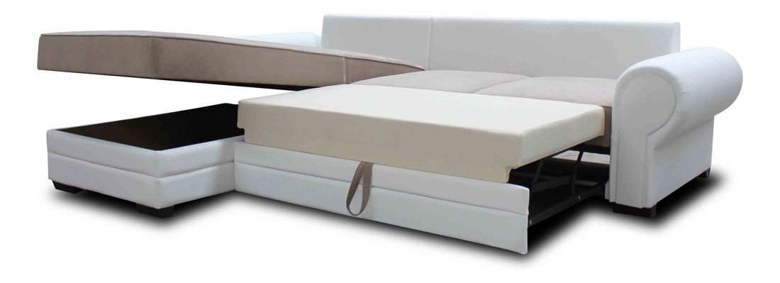 Rohová sedačka Milagro L+2F (béžová + biela) (L)