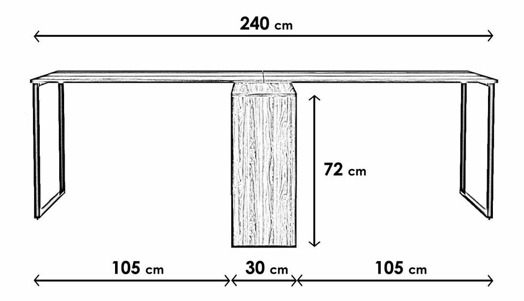 PC asztal Lou (dió)