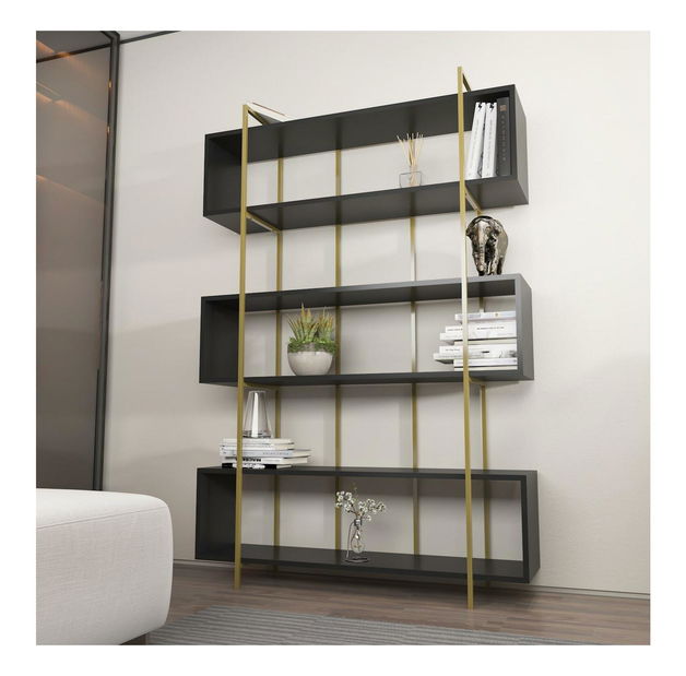 Regál Brutus (antracit + zlatá) 