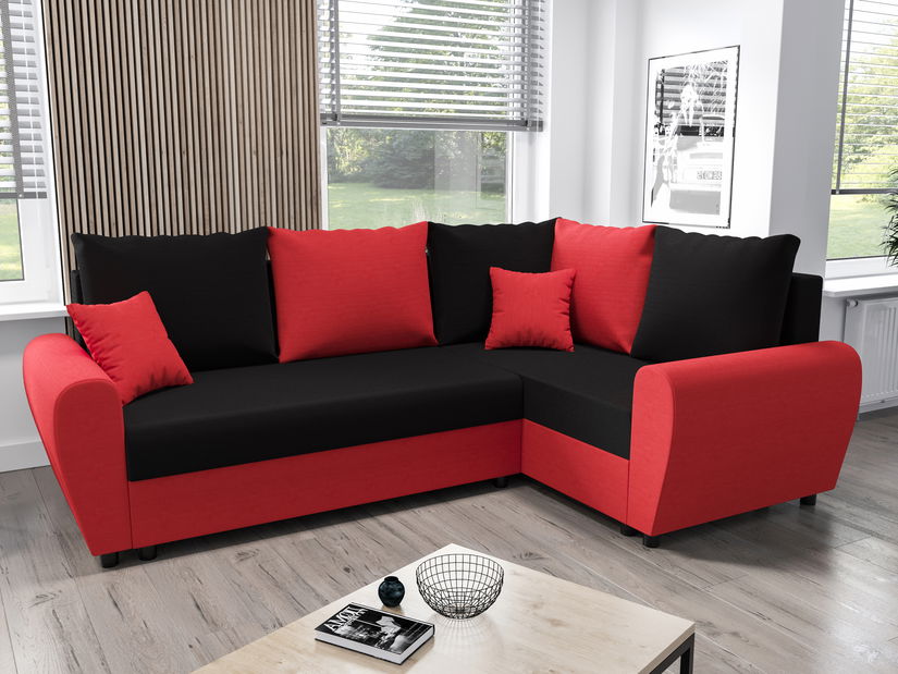 Colțar Fleur Plus (Roșu + Negru) (D)