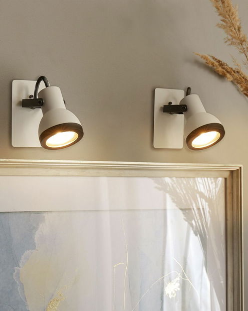 Set 2 ks nástenných svietidiel Braulio (biela)