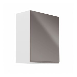 Dulap superior de bucătărie G601F Aurellia (alb + gri lucios) (D)