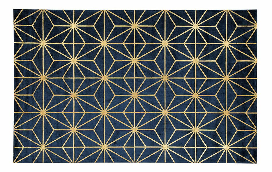 Covor 140x200 cm SILBE (stofă) (albastru)