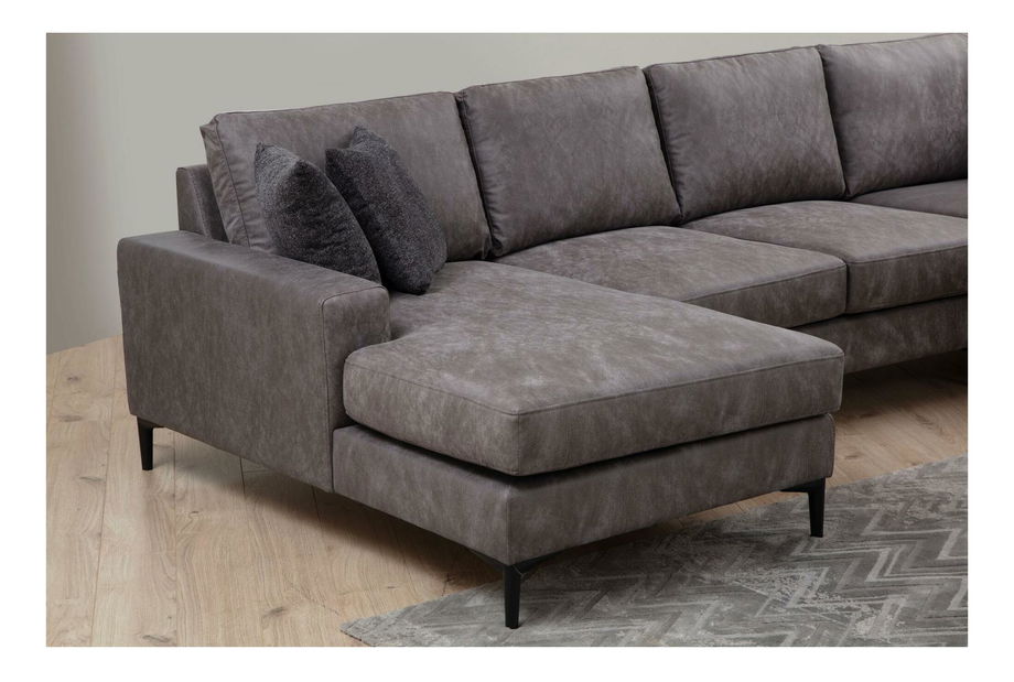 Kutna garnitura U Portobeno 1 (antracit + crna)