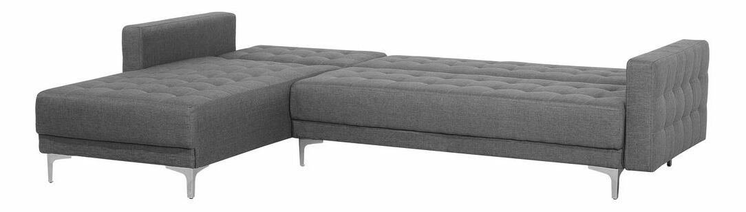 Sarokkanapé ABERLADY (szürke) (zsámollyal) (B)