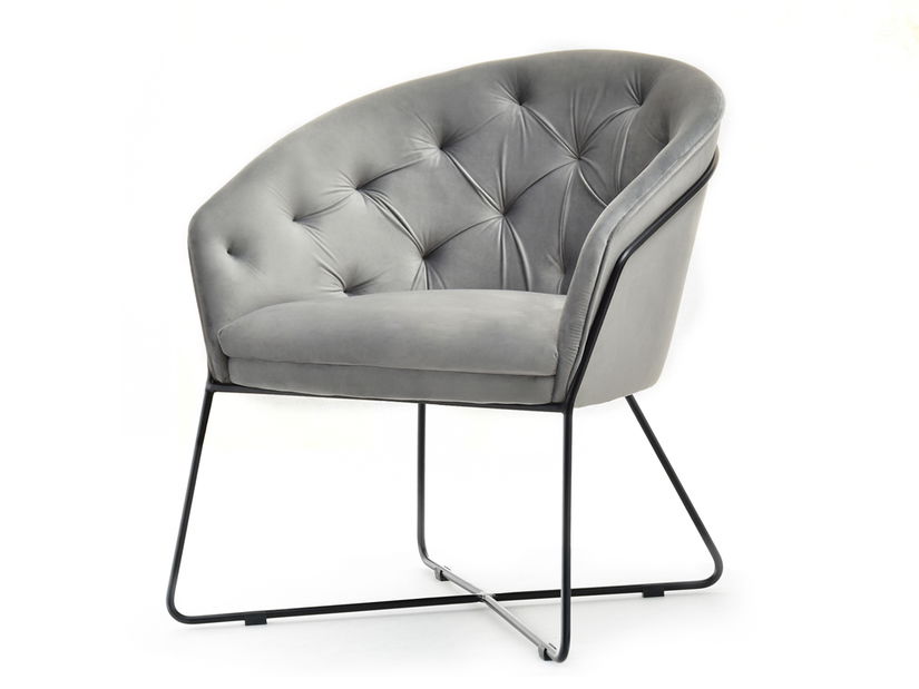 Relaxačné kreslo Lagooza (sivá + čierna)