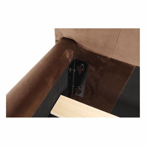 Manželská posteľ 160 cm Angi (hnedá) (s roštom)