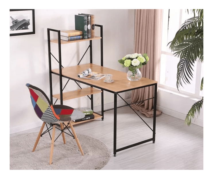 Számítógépasztal Vintea (tölgy + fekete)