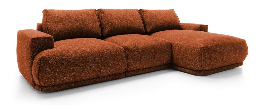 Rohová sedacia súprava Dita (P) (medená + čierna)