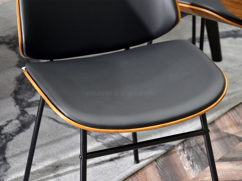 Stolička Jordan (orech tmavý + čierna)