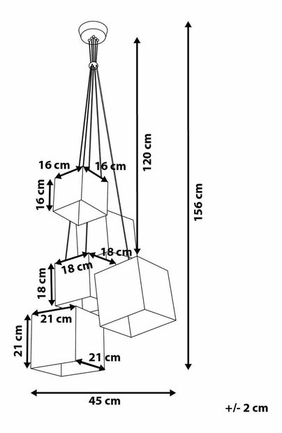 Závesná lampa Mesci (biela)