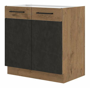 Dolná kuchynská skrinka Virion 80 D 2F BB (dub lancelot + matera)