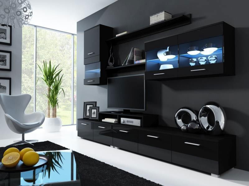 Nappali fal Leo (fekete)