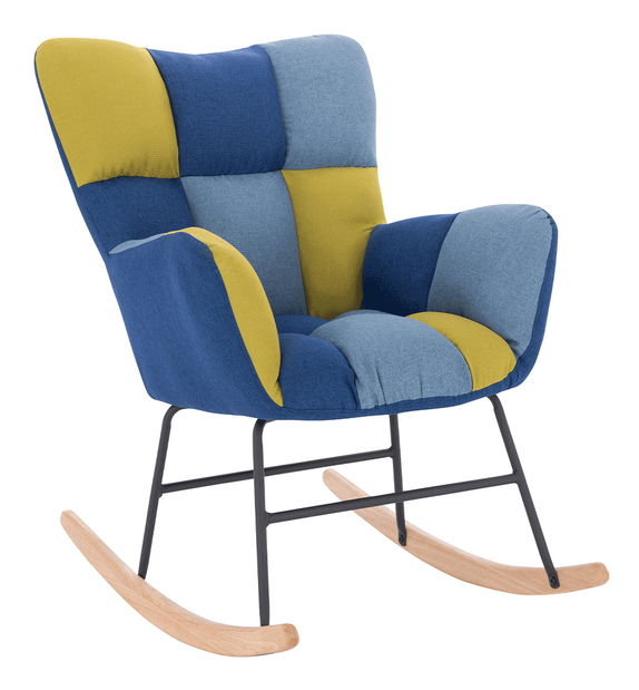 Fotoliu balansoar de design Kerem (albastru + verde)