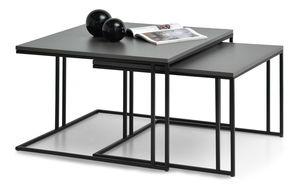 Set solića za kavu (2 kom.) Destapamos (grafit + crna)