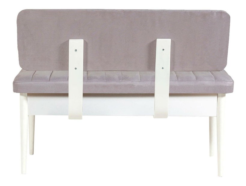 Klupa Vanessa (bijela + ružičasto siva)