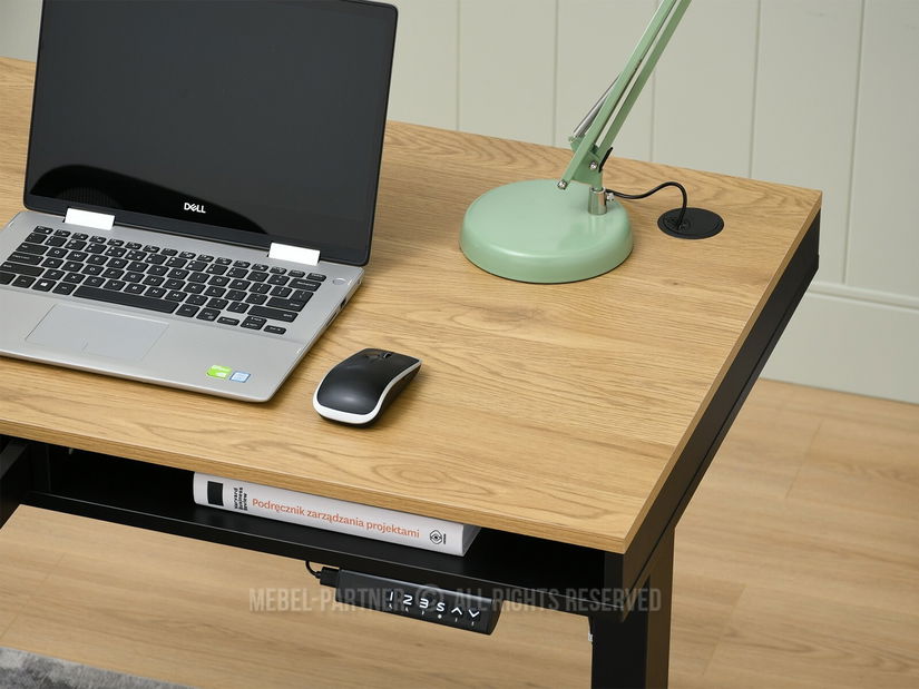 Masă PC Osto 100 (stejar negru + negru)