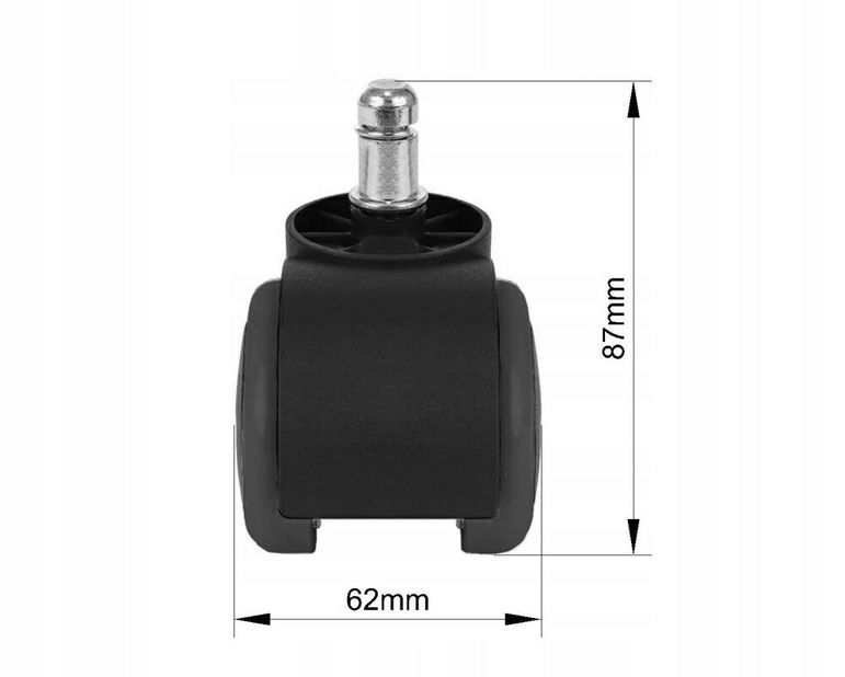 Sada 5ks. koliesok na kancelársku stoličku Kurporesso 1 (čierna)