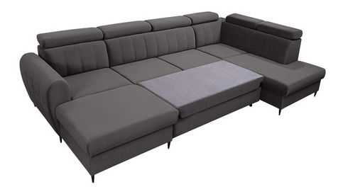 Sarokkanapé U Potazuro XL (bézs) (tárolóhellyel) (J)