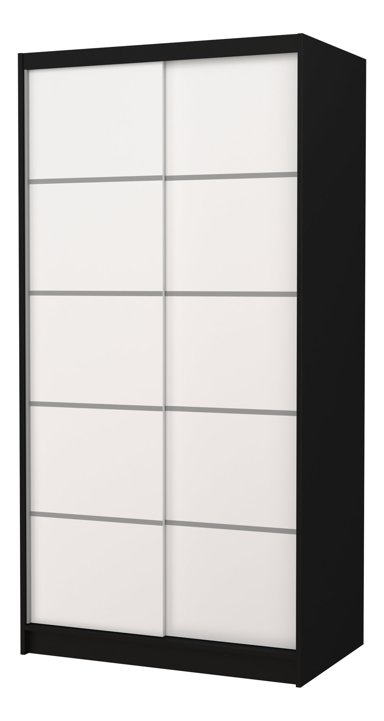 Ruhásszekrény Remea (fekete + fehér)