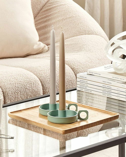 Set 2 svietnikov Chorie (zelená)