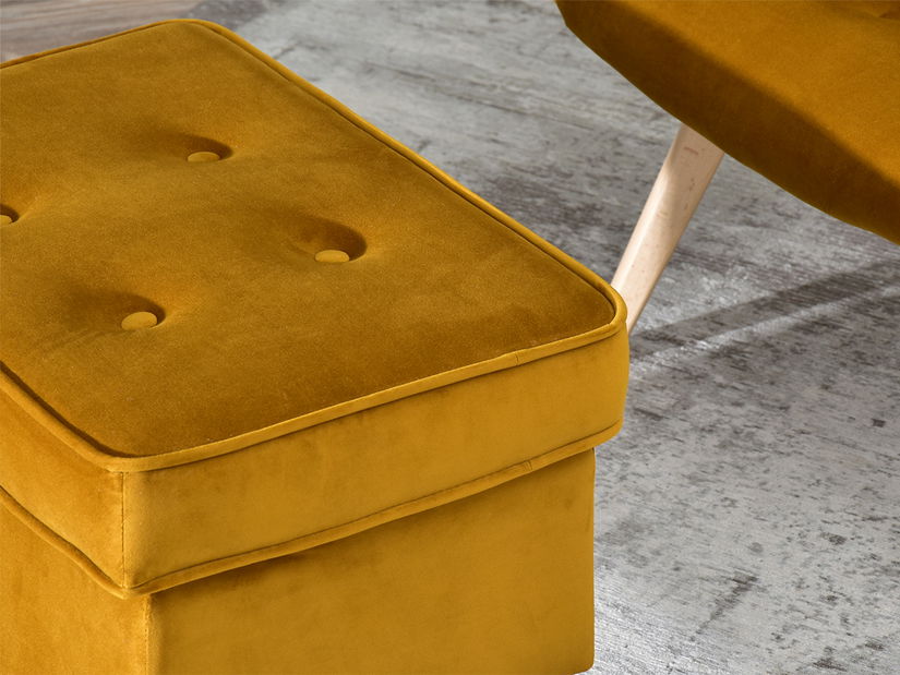 Taburetka Muriera (medová + orech)