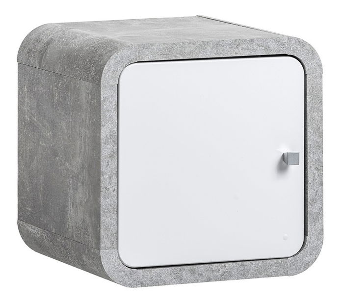 Szekrény Waneta 29 AJW WY 05 typ 05 (atelier + magasfényű fehér)