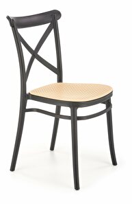 Záhradná stolička Karma K512 (čierna + béžová)
