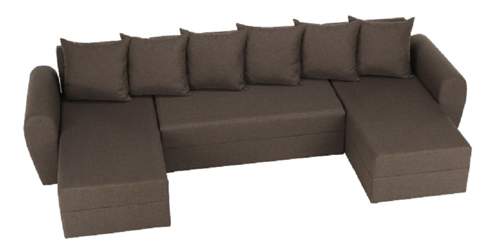 U-alakú sarok kanapé Tiger (barna)