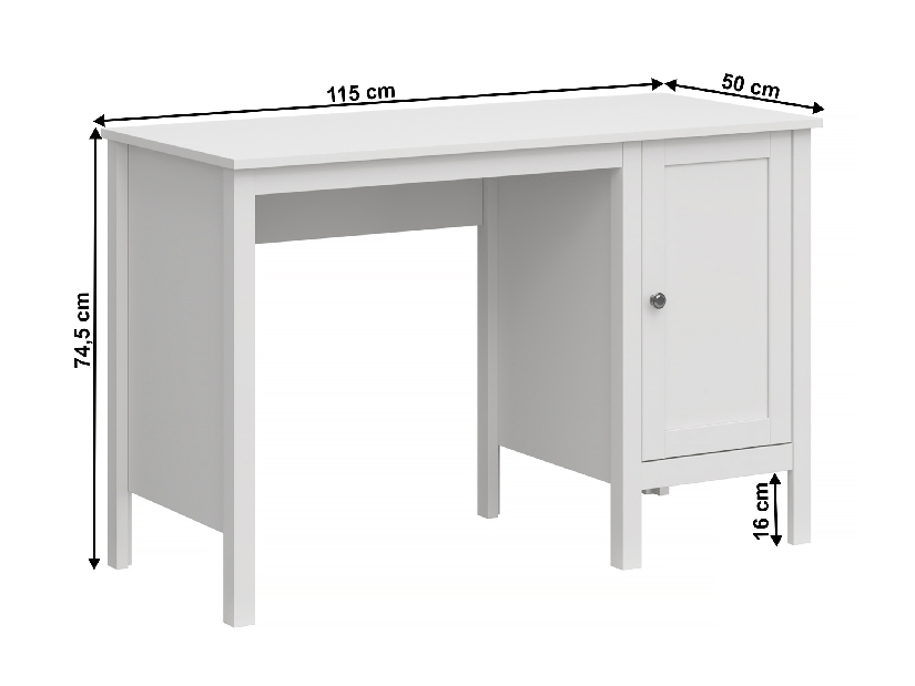 Pc stolík Otis 1d/1155 (biela)