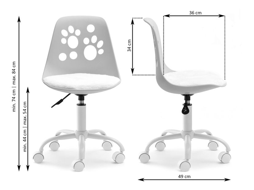 Scaun pentru copii Footy (bej + alb)