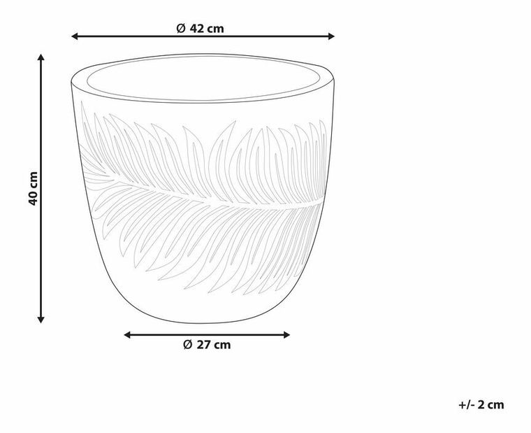 Ghiveci 40 cm Fiero (gri)