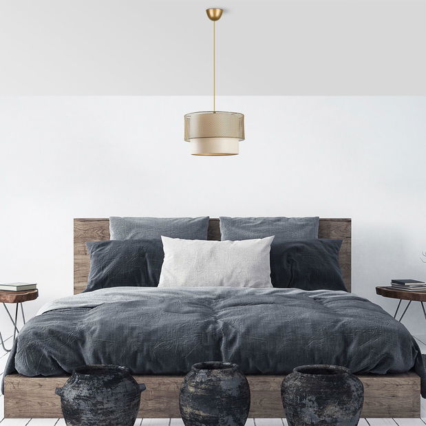 Stropna svjetiljka Mesagrande 1 (krem + zlatna)