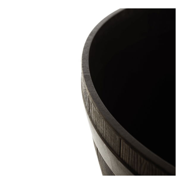 Plastový kvetináč Montreal Typ 2 (sivohnedý + vzor drevo)