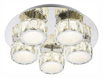 Stropna/zidna svjetiljka LED Amur 49350D4 (krom + prozirna)