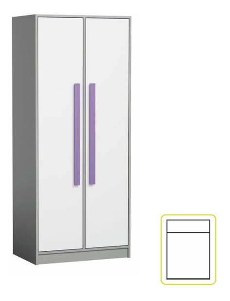 Šatníková skriňa Piere P01 Fialová