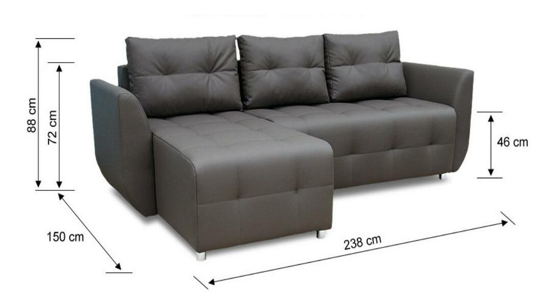 Sarokkanapé Brady (piros)