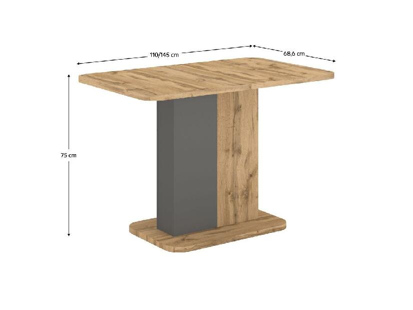 Összecsukható étkezőasztal Bovata (beton) (6-8 részére)