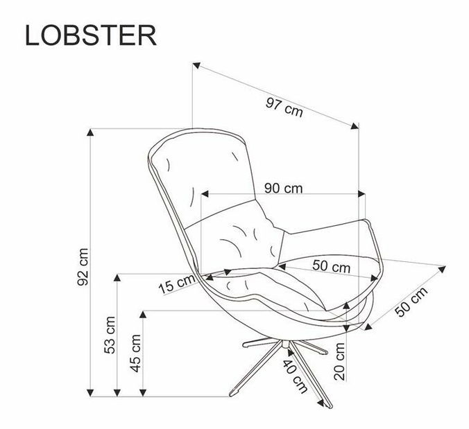 Fotelja Lester (cimet)