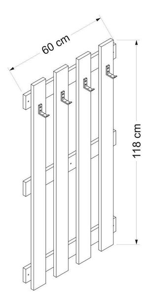 Vešiak Nemake 5 (biela) 