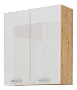 Gornji kuhinjski ormarić- Arryn 80 G-90 2F (Hrast artisan + bijeli sjaj)
