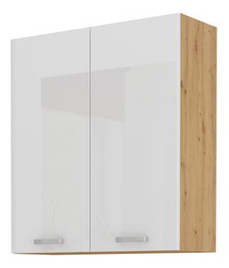 Gornji kuhinjski ormarić- Arryn 80 G-90 2F (Hrast artisan + bijeli sjaj)