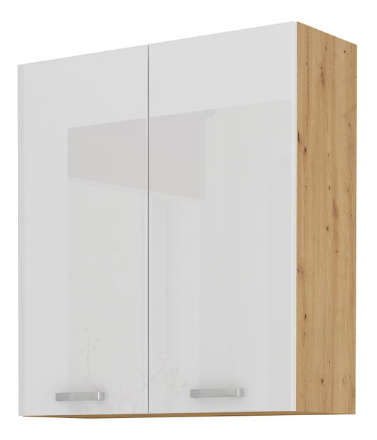 Gornji kuhinjski ormarić- Arryn 80 G-90 2F (Hrast artisan + bijeli sjaj)