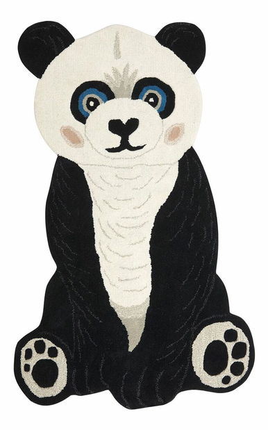 Covor pentru copii 100 x 160 cm Jing (alb negru)