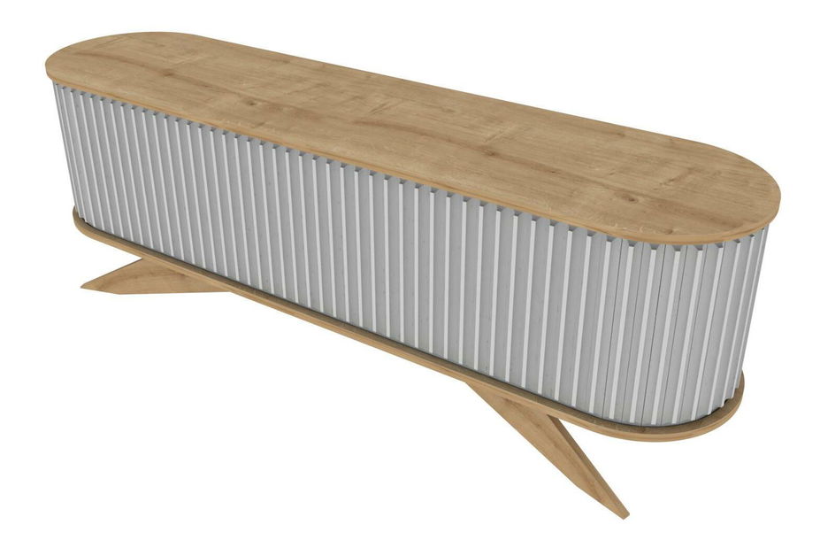 TV asztal/szekrény Stark 180 (zafír tölgy + fehér) 