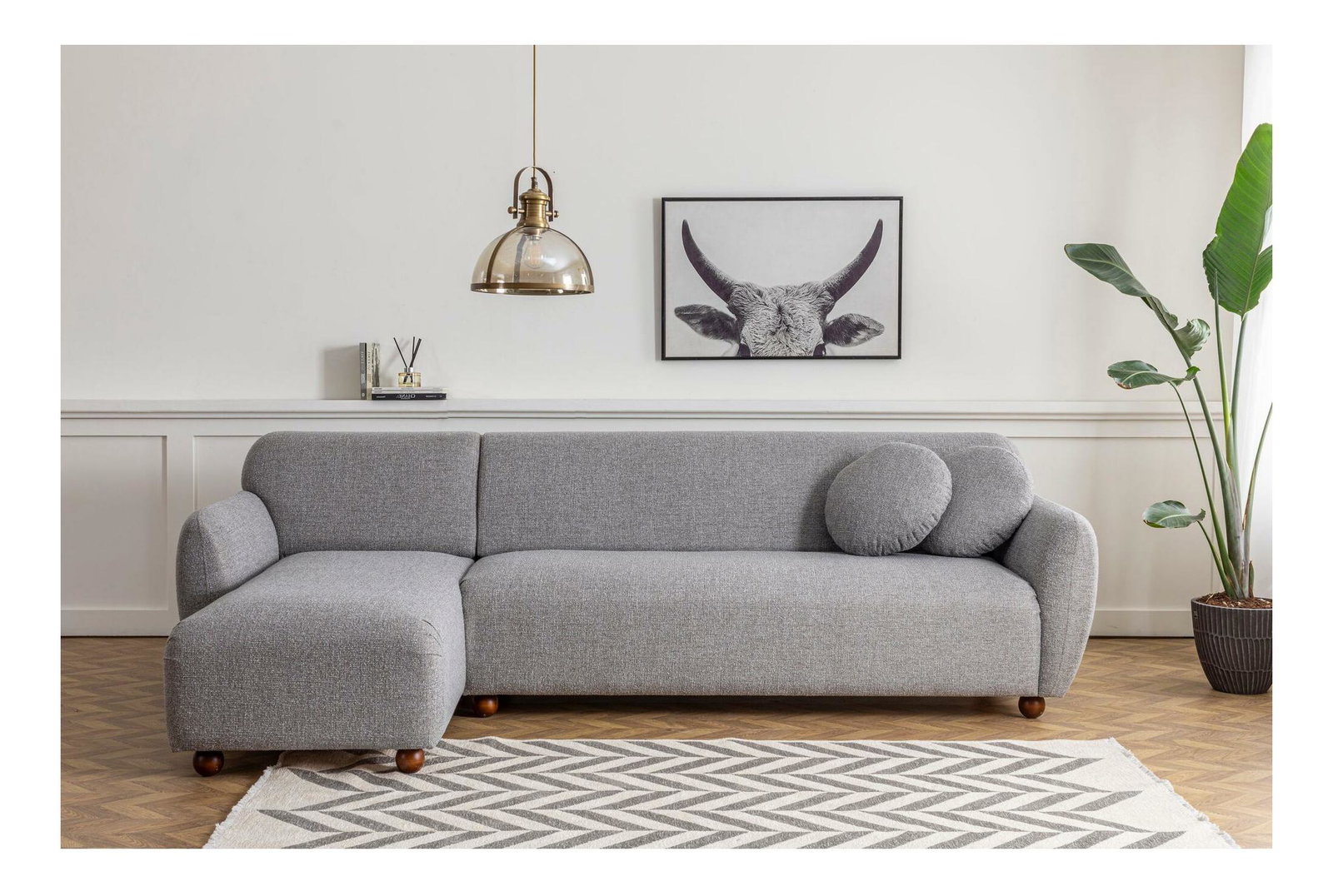 Sarokkanapé Edoletta 1 (B) (világosszürke)