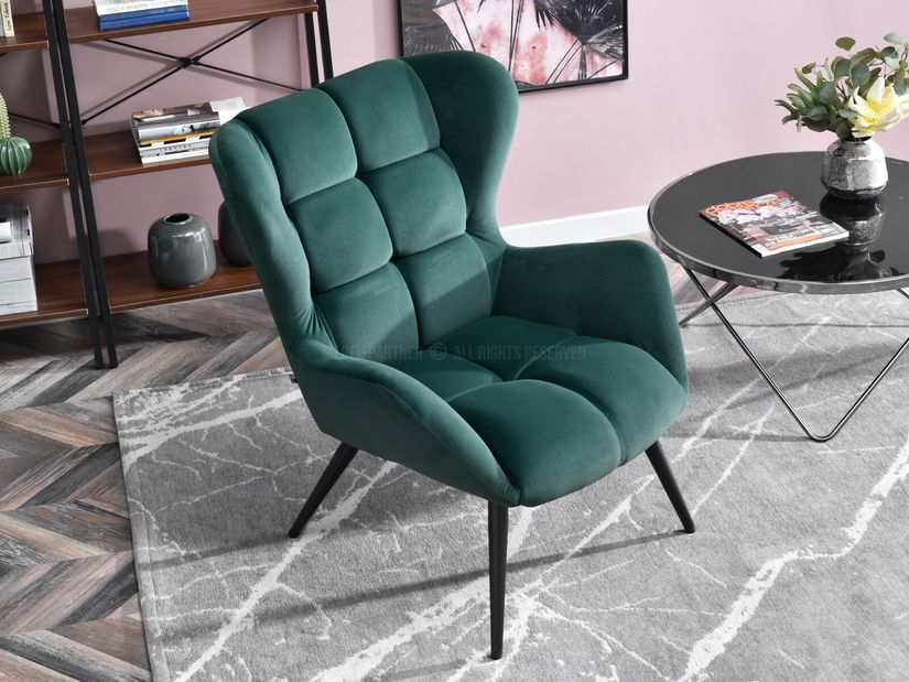 Fotelja Kikino (zelena + crna)