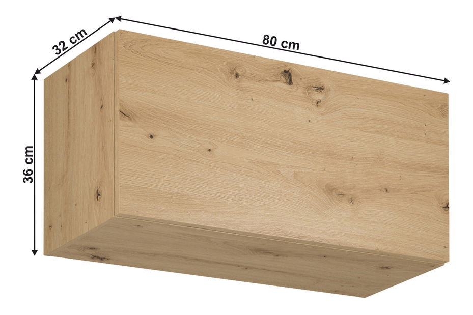 Dulap superior de bucătărie G80K Langari (stejar artisan)