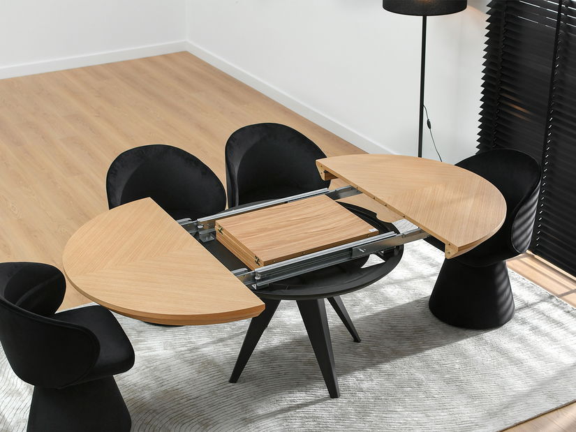 Masă sufragerie Mostrado (stejar + negru)