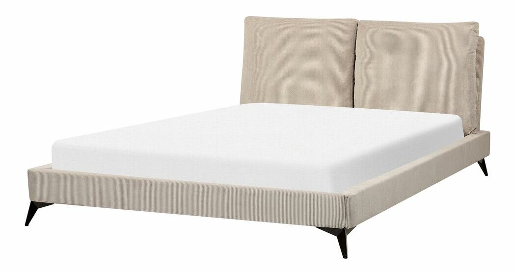 Franciaágy 160 cm Mellody (szürkésbézs) (ágyráccsal)